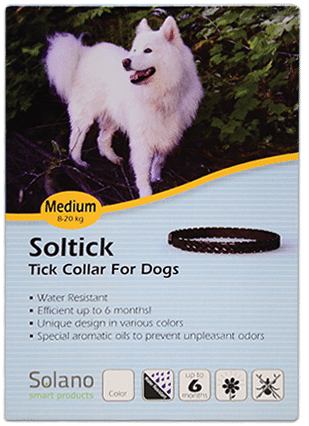 קולר Soltick נגד קרציות לכלבים שמשקלם בין 8-20 ק"ג סולאנו