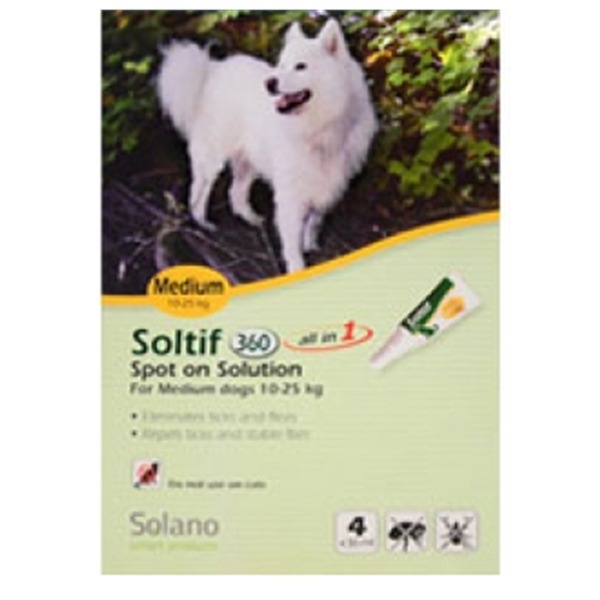 אמפולת Soltif לכלבים בינוניים שמשקלם בין 15-25 ק"ג