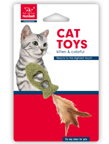 צעצוע לחתול קטניפ דג נוצה נאנבל