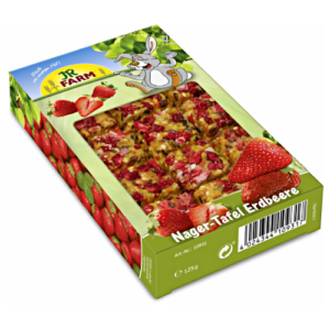 חטיף לארנבים פלטת תותים 125 גרם JR FARM