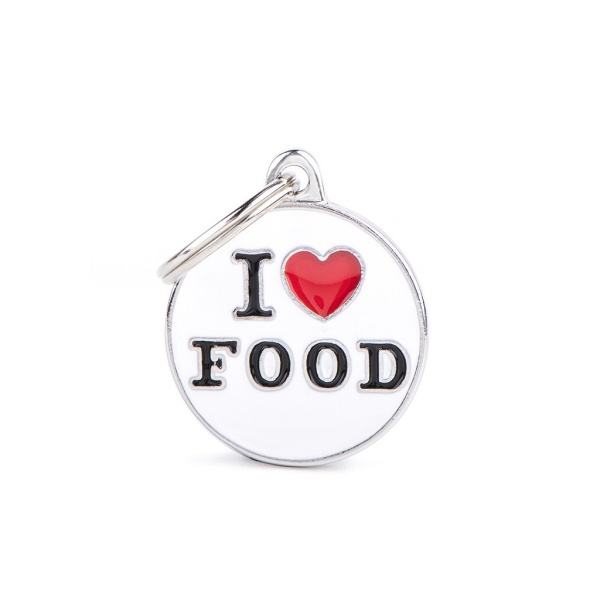 תג שם לכלב צארמס I LOVE FOOD